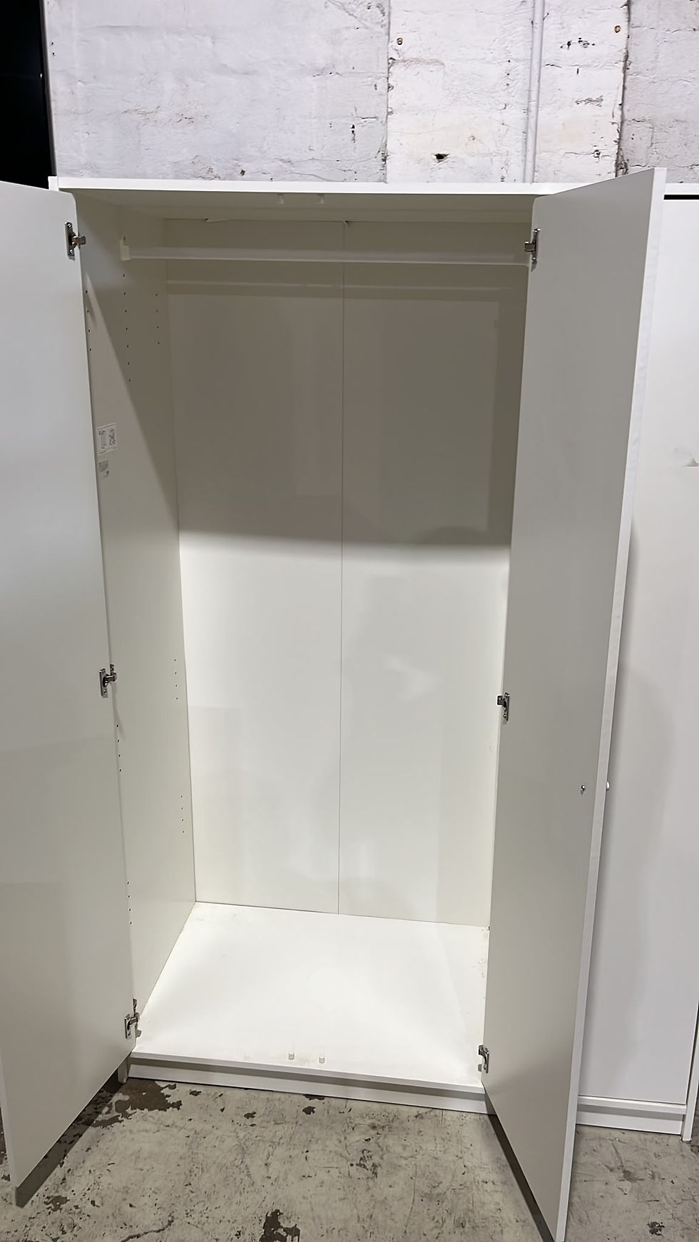 Thumbnail: White 3-Door Wardrobe with Shelving
