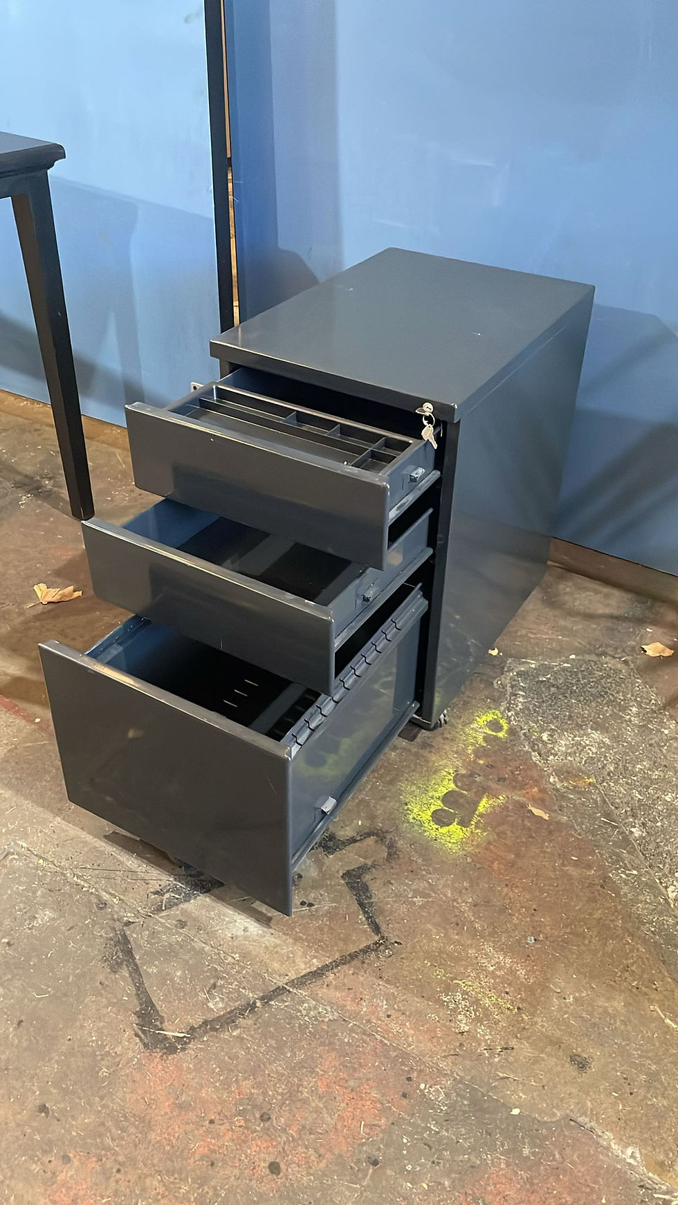 Thumbnail: 3-Drawer Filing Cabinet – Grey (Lockable)
