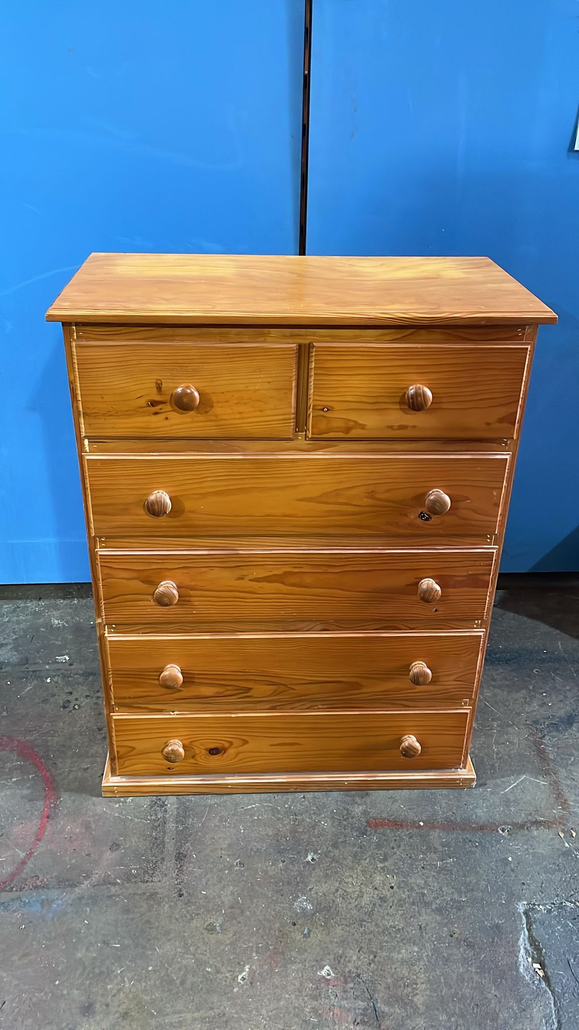 Pine Timber Chest of Drawers (5 Drawers)