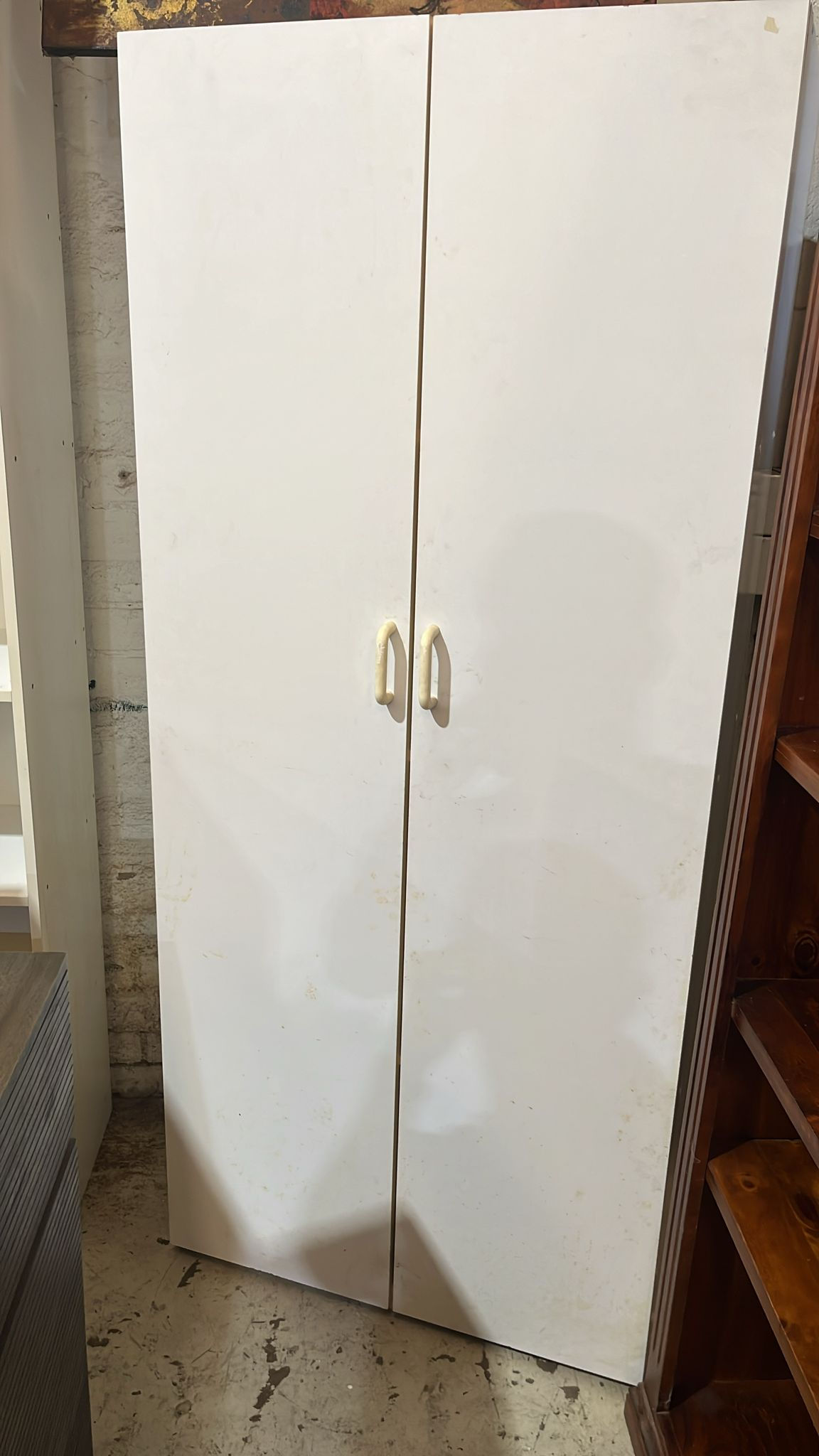 White 2 Door Wardrobe with Internal Shelving