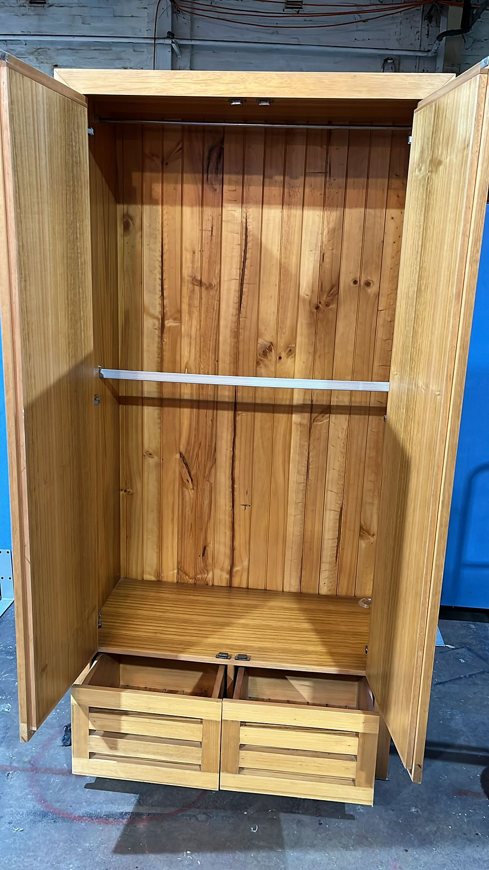 Thumbnail: Solid Timber Wardrobe with Drawers