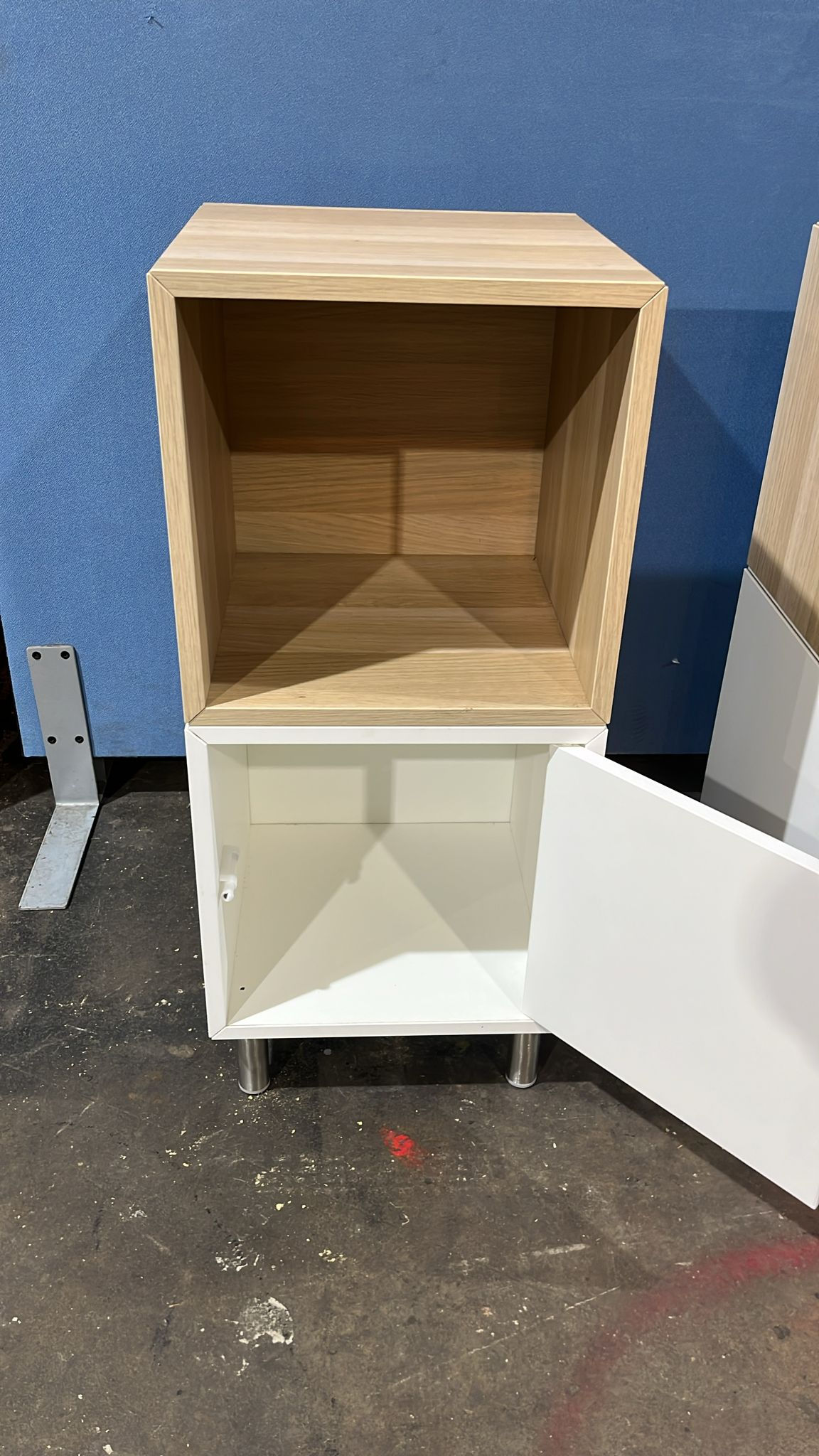 Modern Cube Bedside Tables with Storage Cabinet