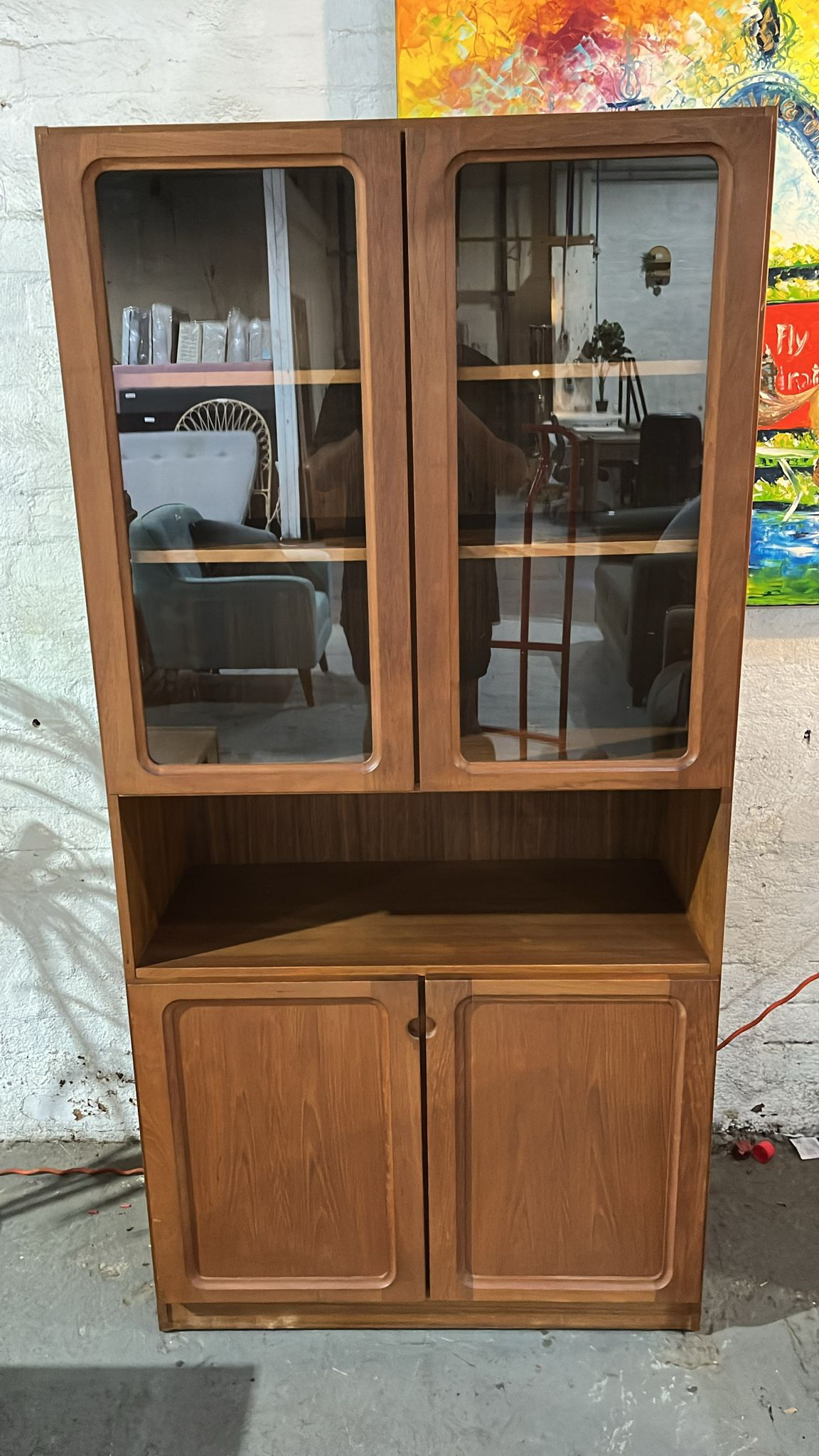Mid-Century Style Display Cabinet / Bookcase