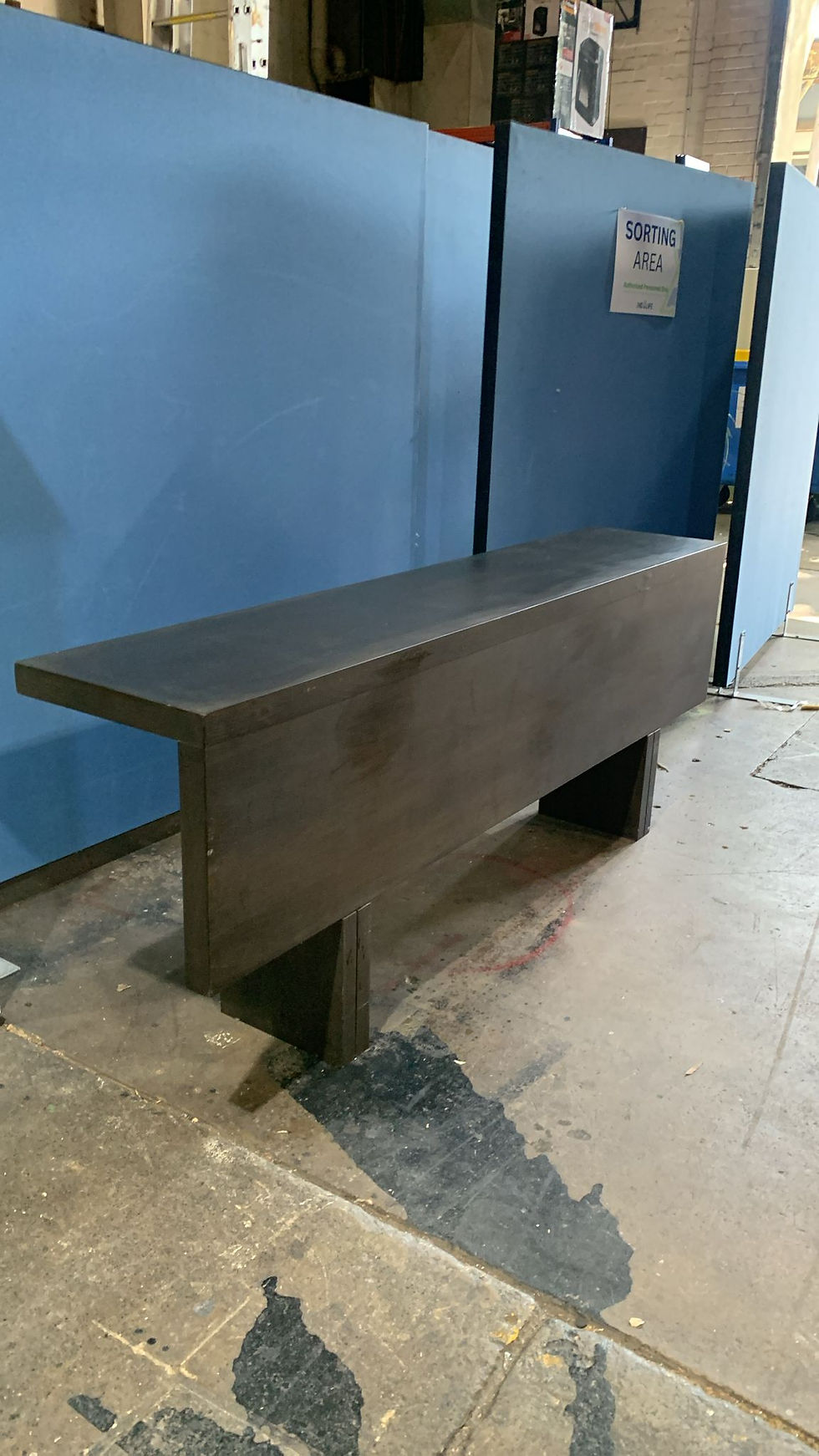 Thumbnail: Long Timber Console Table – Dark Wood Finish