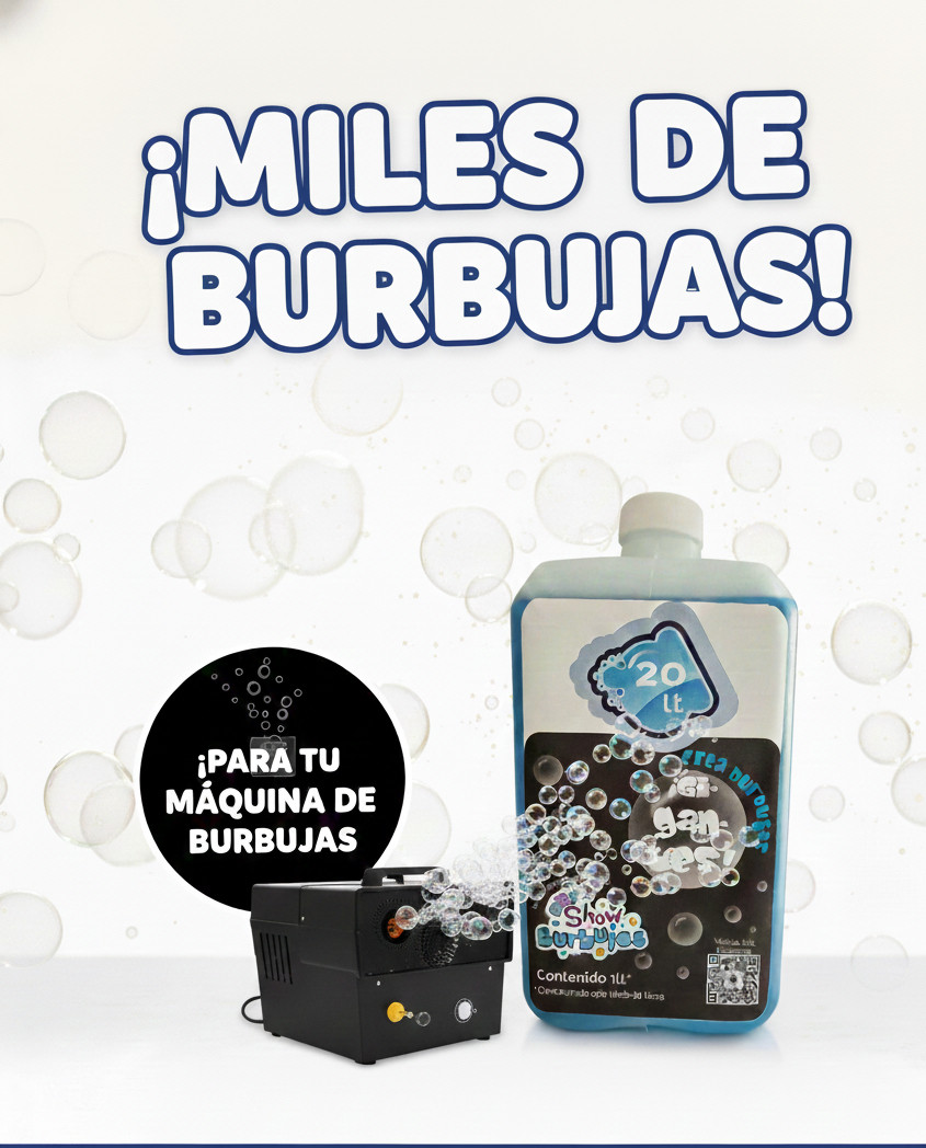 Líquido para Máquina de Burbujas Profesional | Ahorro Garantizado