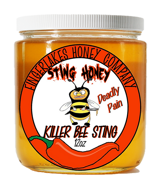 特撮 HoneyBee KILLER BEE STING HOT HONEY | Fingerlakes Honey Company