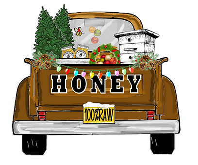 christmas honey truck