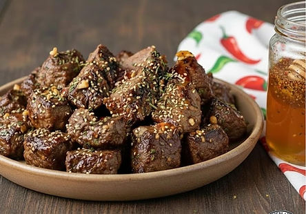 Honey Garlic Baked Pork Bites