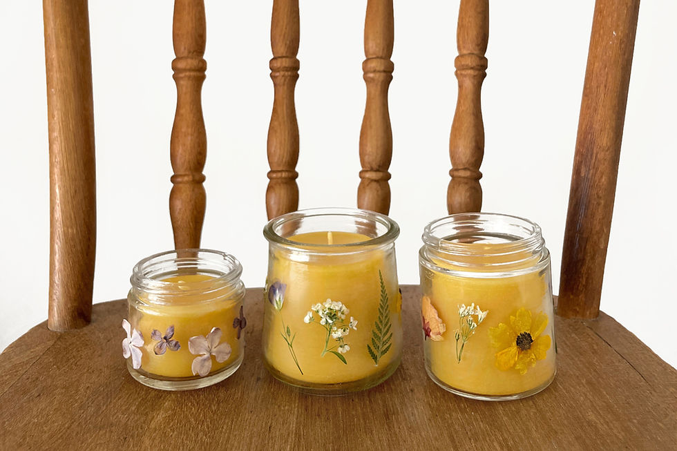 DIY Beeswax Candles and Candle Holders