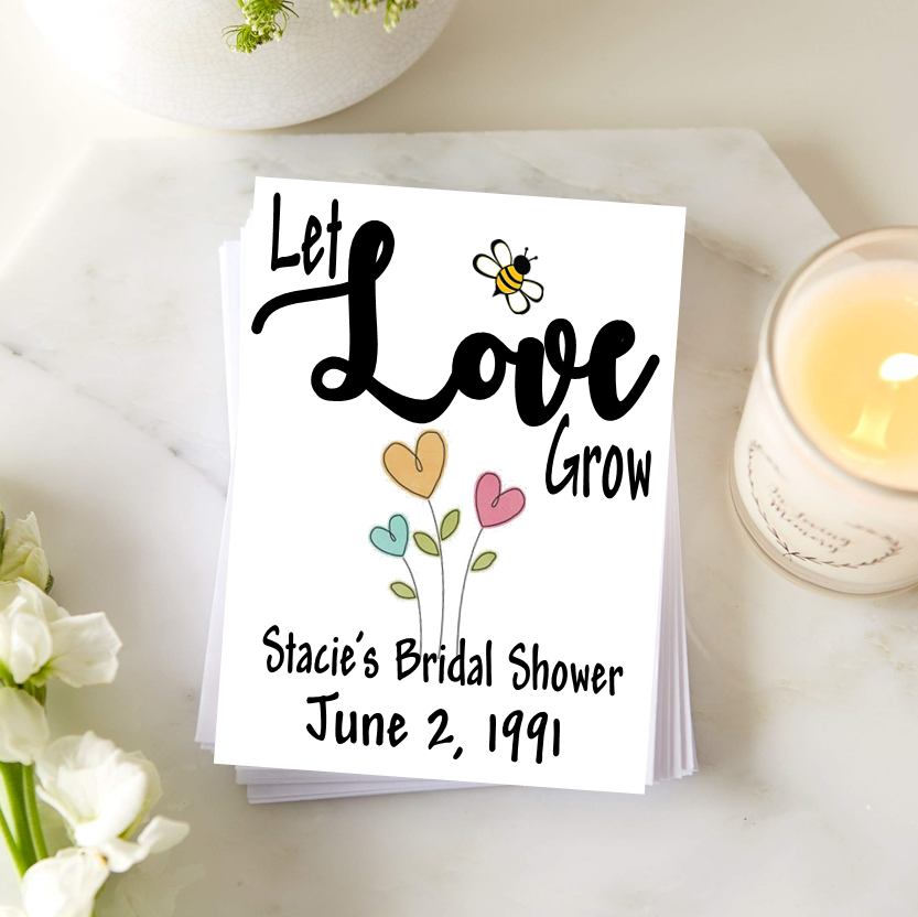 CUSTOM SEED PACKET FAVORS