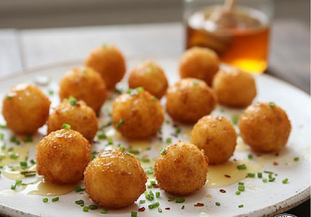 Crispy (Goat) Cheese Poppers with Honey