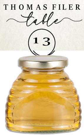 HONEY FAVOR WITH PLACE CARD, WIRED CIRCLE PLACE CARD HOLDER