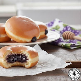 Fingerlakes Honey Company Grape Jam Doughnuts