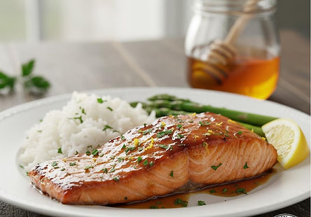 Honey Soy Sauce Glazed Salmon
