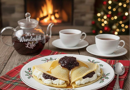 Honey Plum Jam & Mascarpone Christmas CrĂŞpes