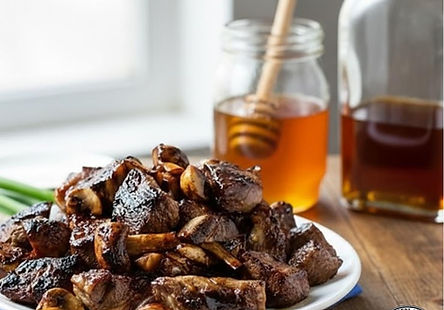 Honey Bourbon Steak Tips