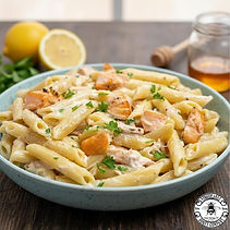 Honey Mustard Salmon Pasta