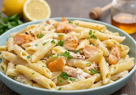  Honey Mustard Salmon Pasta