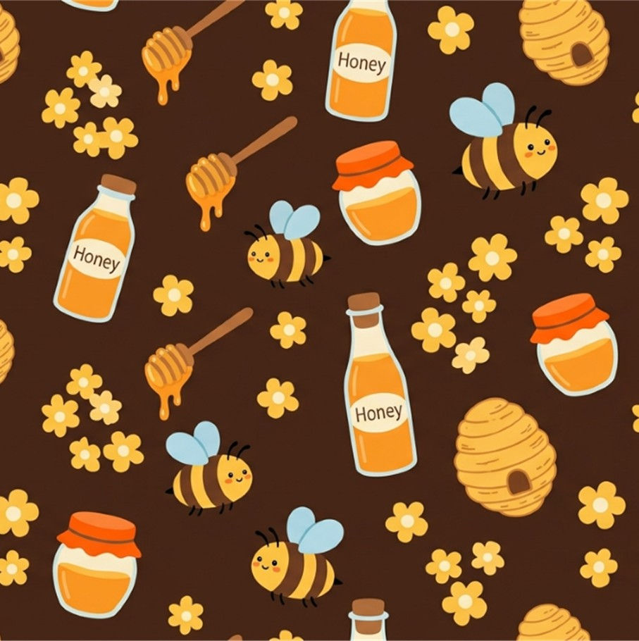 Thumbnail: BROWN BEES AND HONEY 3 INCH CARD