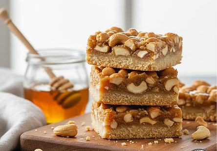 Honey Cashew Cookie Bars