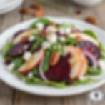 beet and Goat Cheese Salad with Honey Thyme Balsamic Vinaigrette