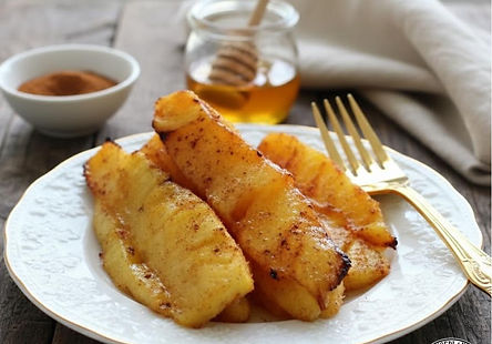 Roasted Pineapple with Honey Cinnamon Glaze