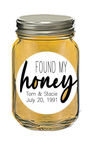CUSTOM HONEY JAR FAVORS WITH "FOUND MY HONEY"