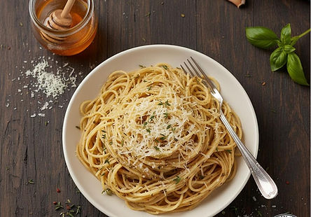 Honey Garlic Angel Hair