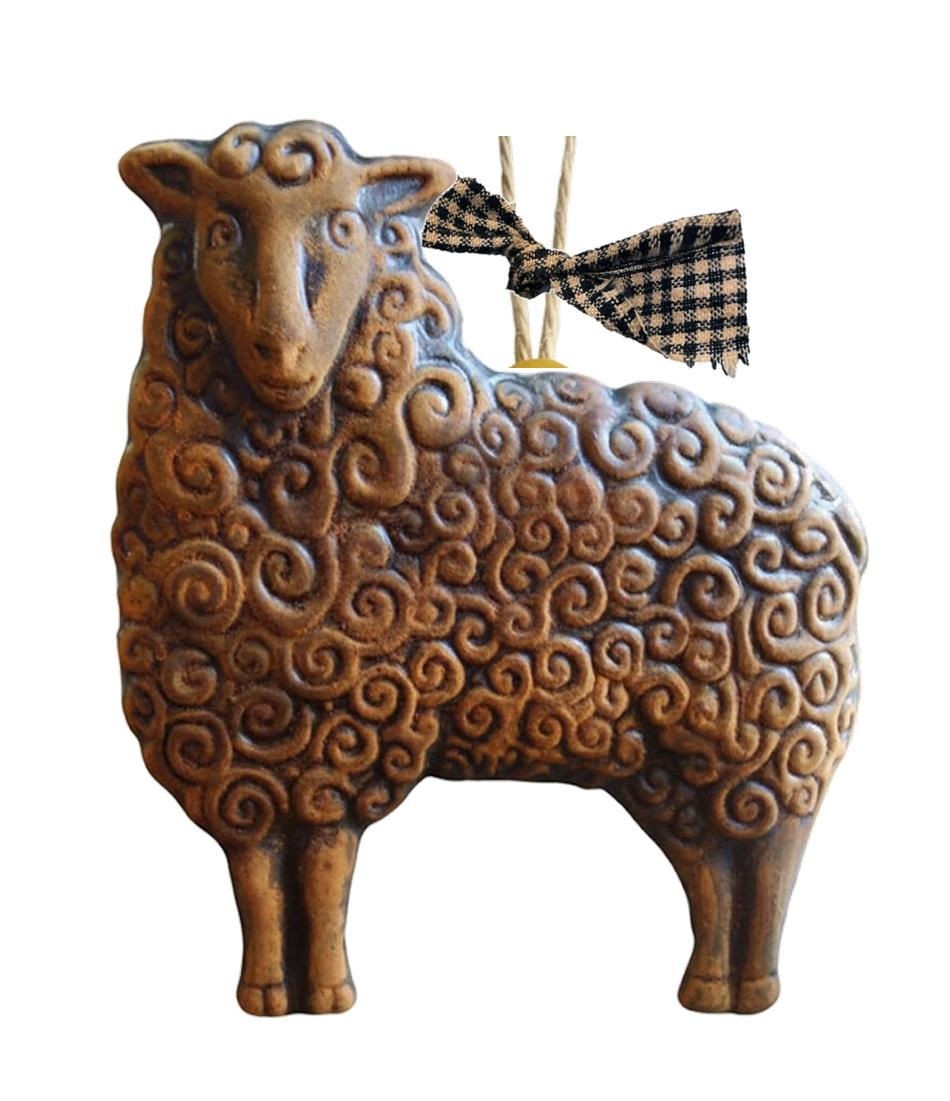 BLACKENED SHEEP BEESWAX ORNAMENT WITH CINNAMON