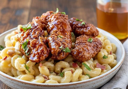 Honey Pepper Chicken Mac and Cheese