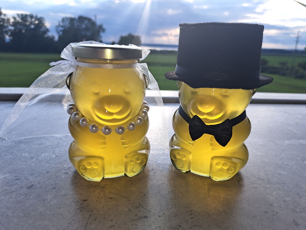 13OZ BRIDE AND GROOM HONEY JARS