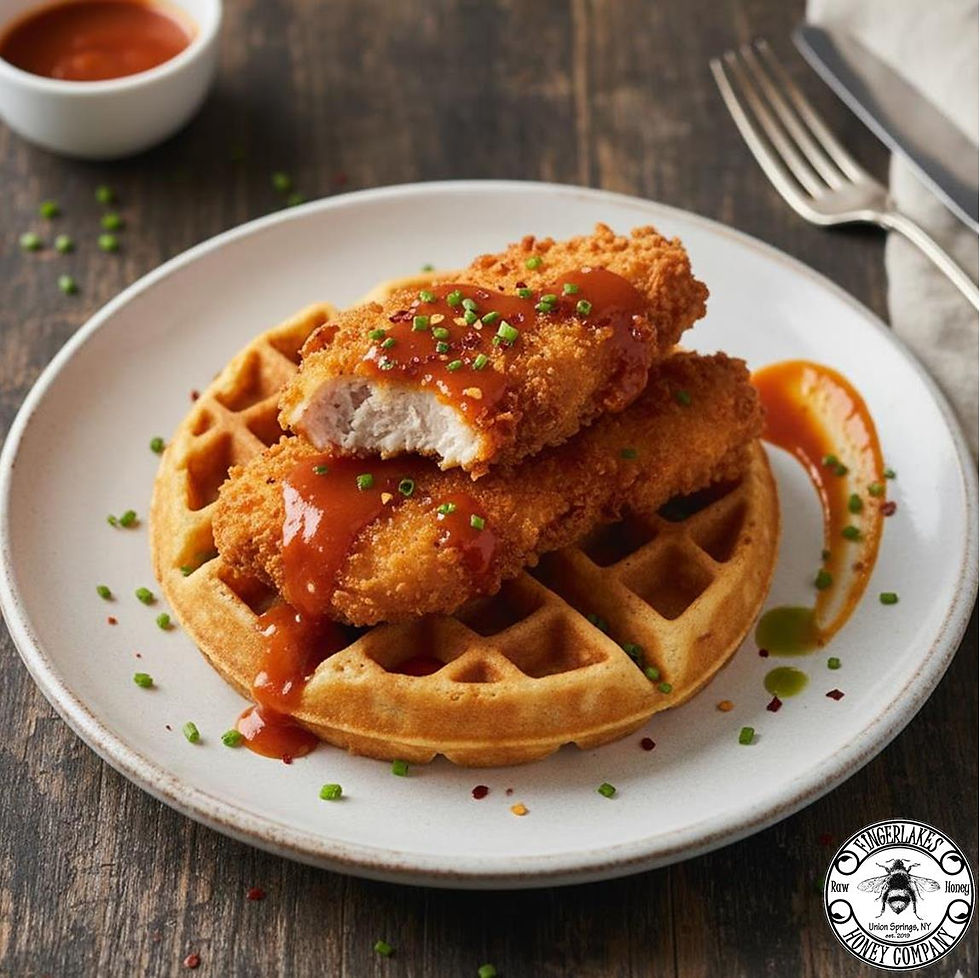 Honey Sriracha Chicken and WafflesĀ