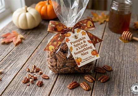 Pumpkin Spice Honey Roasted Pecans