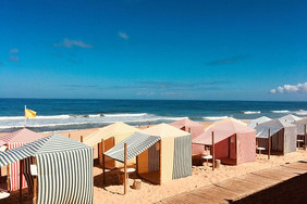 The beach is right in front of the surf house