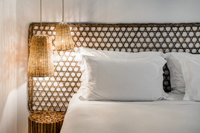 The decor is contemporary and locally crafted