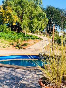 Walking down to the pool