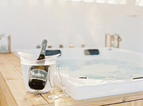 or enjoy your suite with terrace, the only suite with private jacuzzi, ideal for baths under the stars