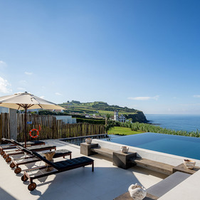 Perched high on a cliff, the views are spectacular