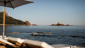 Right on the Mediterranean beach