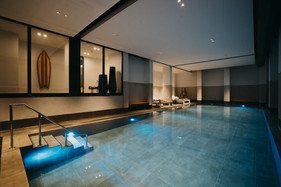 Finding the heated indoor pool and saunas