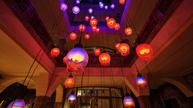Looking up to this chandelier you know you have entered an extraordinary and sensational boutique hotel