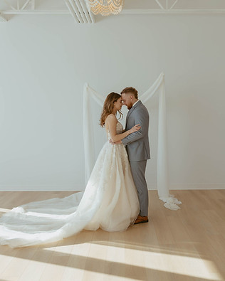 bride and groom elopement ceremony in edmonton
