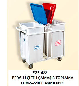 Çiftli Çamaşır Toplama Arabası 220 LT ( ANKARA )