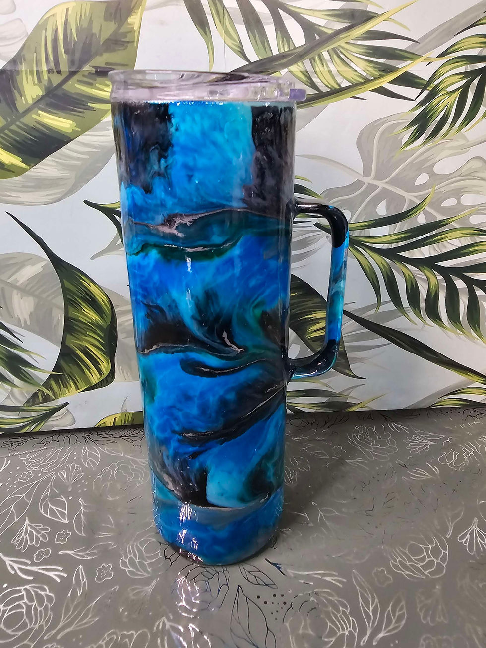 Thumbnail: Black n Blue 30oz Handled