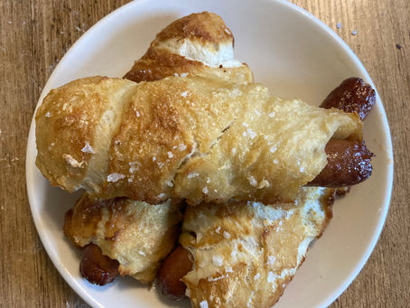 Garlic Buttery Pretzel Dogs