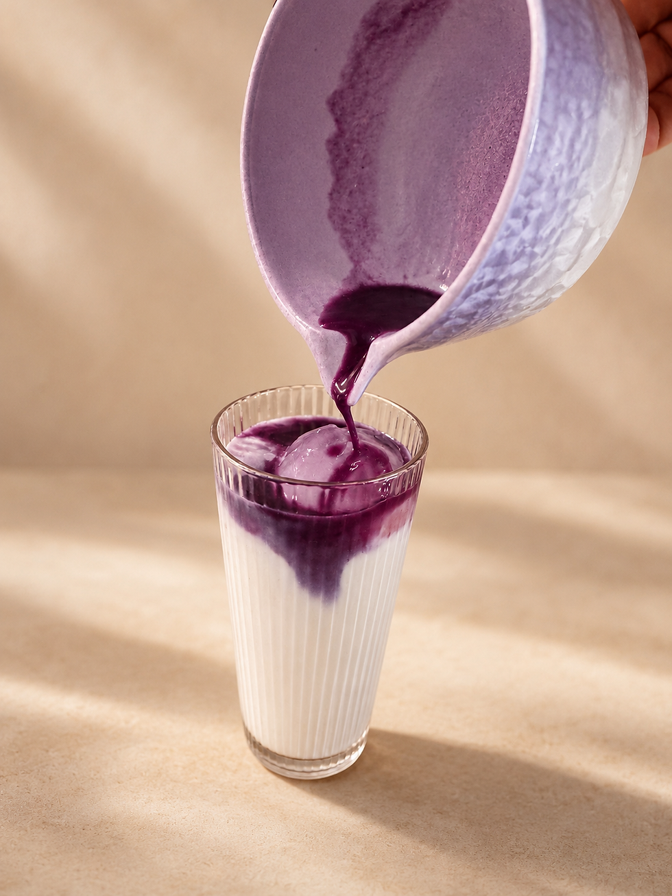 Ube latte maken
