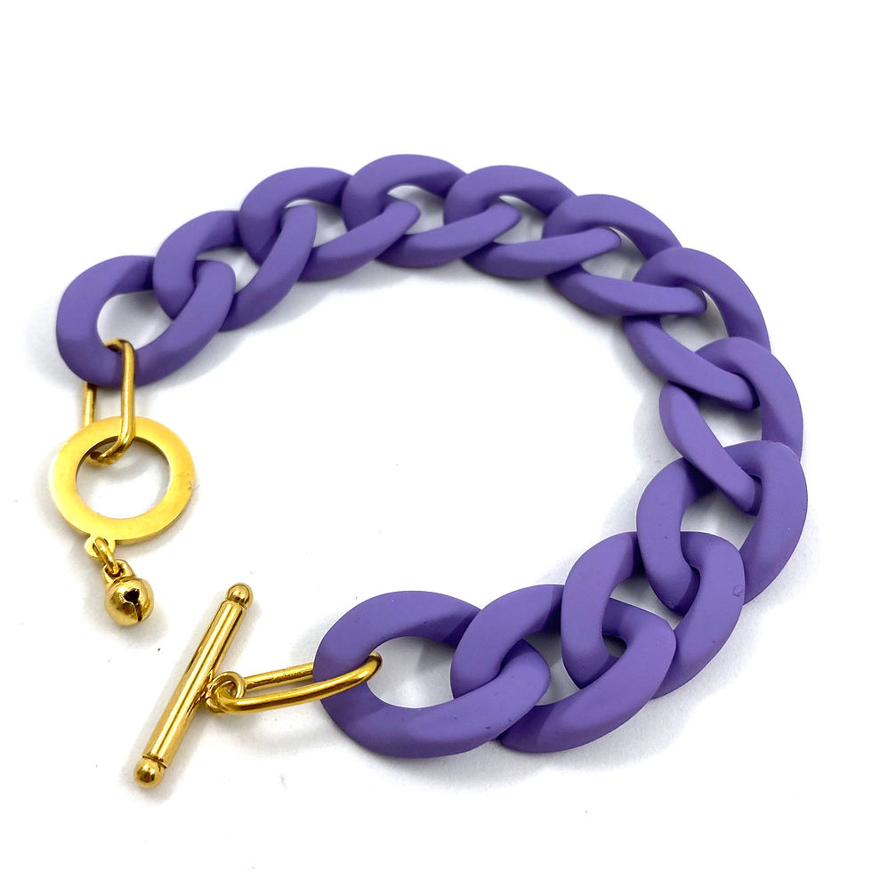 Thumbnail: Bracelet Grosse Maille CANDIES gomme