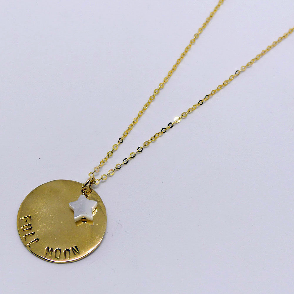 collier pleine lune bronze fait main made in france