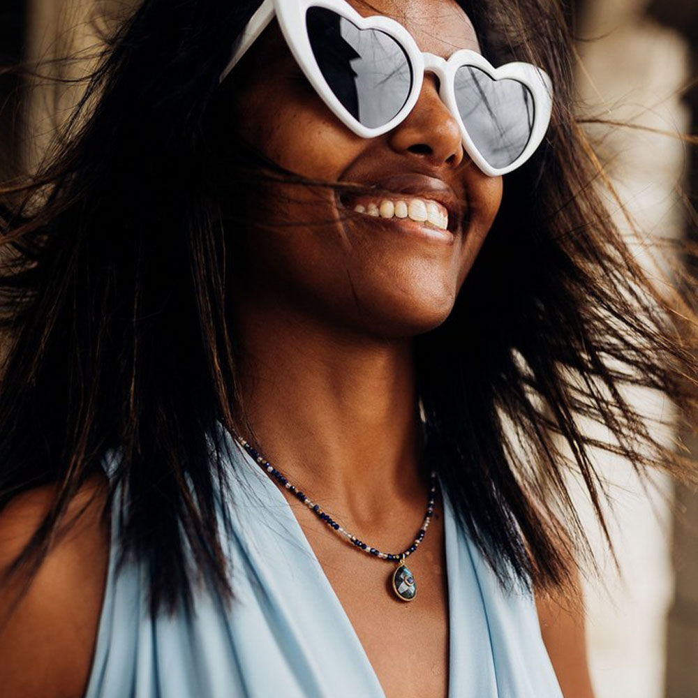 collier oeil pierres naturelles made in france