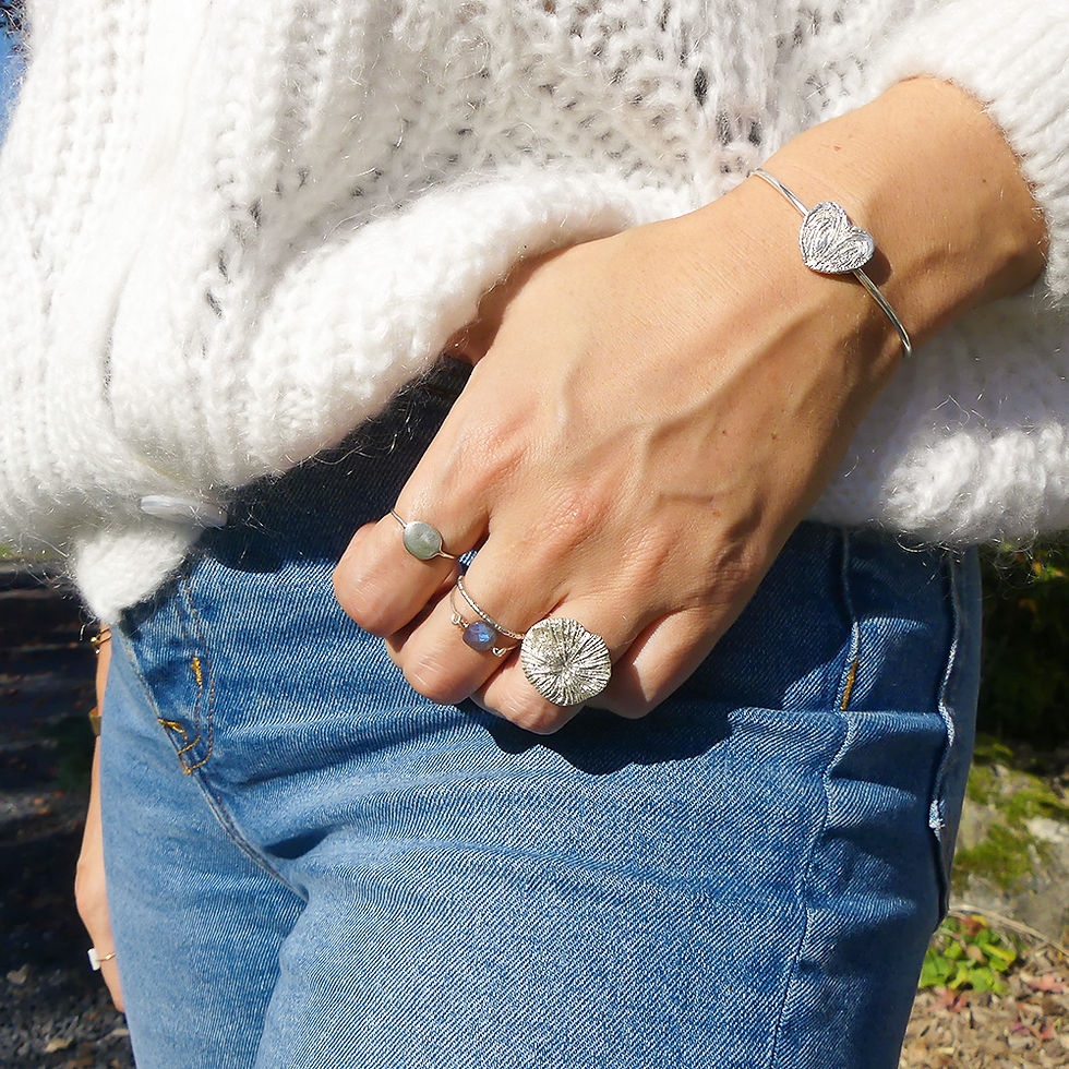 Thumbnail: bague corail champignon made in pau france Bijoux de créateurs français fabriqué à la main